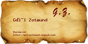 Gál Zotmund névjegykártya